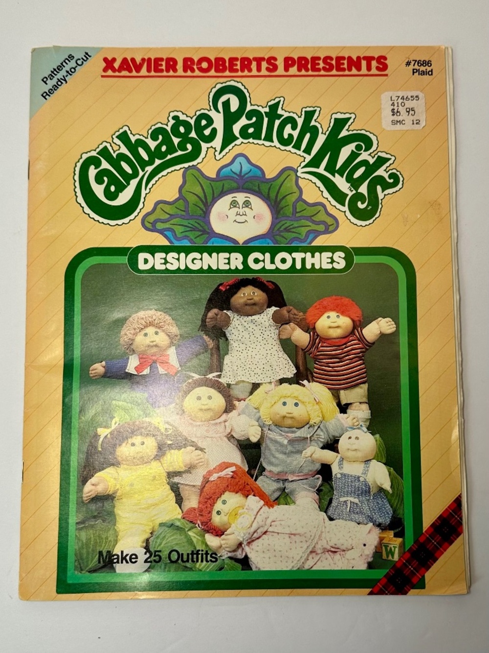 Vintage 1984 Cabbage Patch Kids Sewing Pattern Book #7686 UNCUT Complete